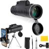 40x60 Monocular Telescope, BAK4 HD Optics Prism Dual Focus Monocular Scope with Day & Low Scope with Smartphone Holder Adjustable Tripod view 1