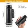 40x60 Monocular Telescope, BAK4 HD Optics Prism Dual Focus Monocular Scope with Day & Low Scope with Smartphone Holder Adjustable Tripod view 4