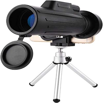 TSMBIKE 10x42 HD Monocular Compact BAK4 Prism FMC Lens Life Waterproof Shockproof Monocular with Smartphone Adapter and Tripod for Adult Bird Watching, Outdoor Monocular Telescope
