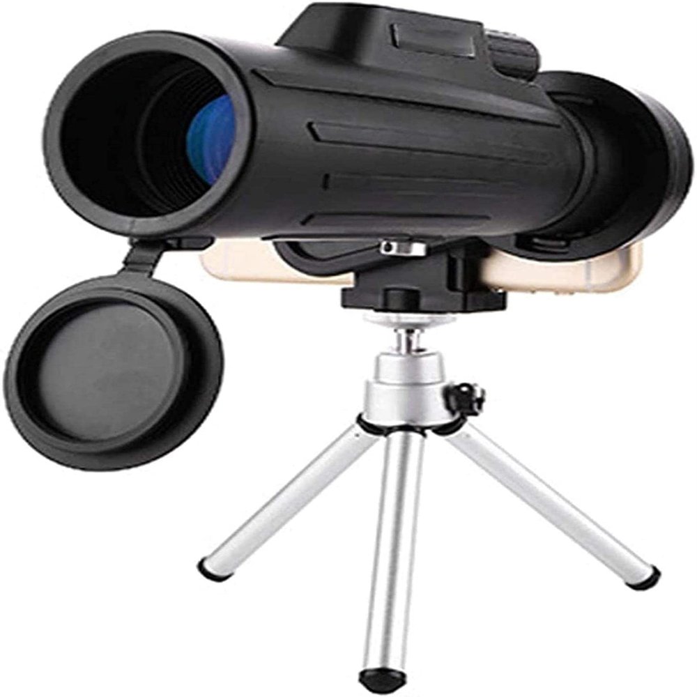 TSMBIKE 10x42 HD Monocular Compact BAK4 Prism FMC Lens Life Waterproof Shockproof Monocular with Smartphone Adapter and Tripod for Adult Bird Watching, Outdoor Monocular Telescope