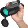 TSMBIKE 10x42 High Power HD Monocular Compact with Smartphone Adapter BAK4 Prism FMC Lens Life Waterproof Monocular for Adult Bird Watching, Outdoor, Travel, Monocular Telescope view 1