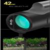 TSMBIKE 10x42 High Power HD Monocular Compact with Smartphone Adapter BAK4 Prism FMC Lens Life Waterproof Monocular for Adult Bird Watching, Outdoor, Travel, Monocular Telescope view 2