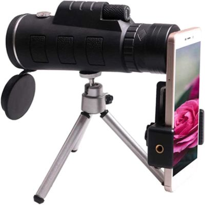 Mobile Phones Monocular Telescope | with Compass and Tripod,Refractor Telescope,Mini Telescope for Beach Travel for Bird Watching/Camping/Travelling