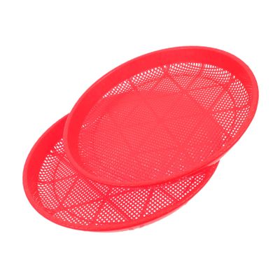 COLLBATH 2pcs Plastic Grain Dustpan Sifter for Efficient Drying of Rice Beans and Lentils Mesh Design for Easy Storage and Multi-use Kitchen and Farm