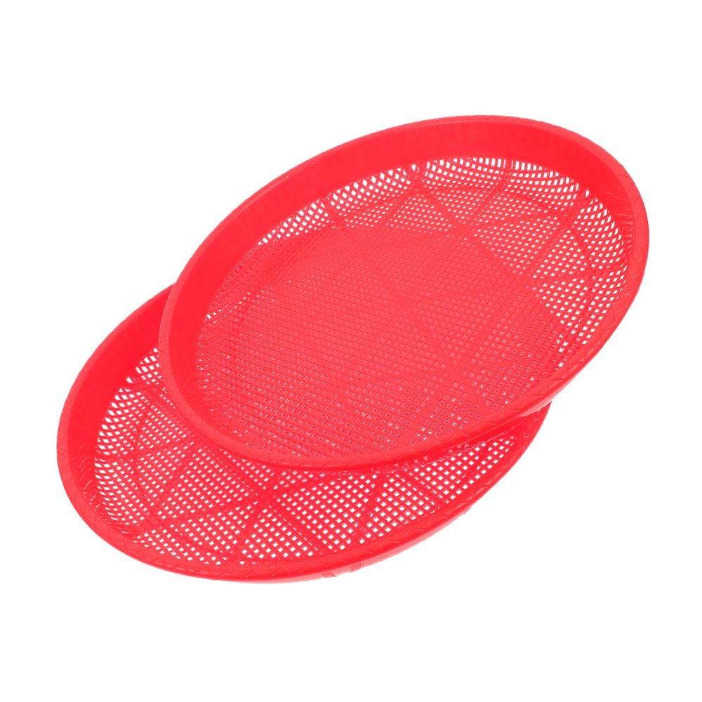 COLLBATH 2pcs Plastic Grain Dustpan Sifter for Efficient Drying of Rice Beans and Lentils Mesh Design for Easy Storage and Multi-use Kitchen and Farm