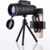 TSMBIKE 40X60 Zoom Monocular Telescope for Smartphone Camera HD Vision Outdoor Camping Hiking with Compass Phone Clip Tripod Telescope view 1