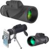 TSMBIKE Monocular Telescope High Power Waterproof - 40x60 High Power Monocular BAK-4 Prism with Smartphone Adaptor Holder and Tripod for Bird Watching,Traveling, Wildlife Scenery, Sport Watching view 1