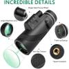 TSMBIKE Monocular Telescope High Power Waterproof - 40x60 High Power Monocular BAK-4 Prism with Smartphone Adaptor Holder and Tripod for Bird Watching,Traveling, Wildlife Scenery, Sport Watching view 4