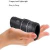 10x Magnification Monocular Telescope for Adults, HD Pocket Telescope, Focus Outdoor, Low Light, Green Film, Mini Monocular with Bag, Fixed Focus Double Tone, Black view 4