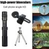 TSMBIKE Monocular Telescope 10-300X40 Zoom Monocular Binoculars Telescope Supports Smartphone with Light view 4