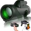 TSMBIKE 80X100 Monocular Telescope, High Power Monocular HD Bifocal Scope Portable Waterproof & Anti-Fog, BAK4 Prism for Animal Bird Watching Camping Tourist, Smartphone Stand & Tripod view 1