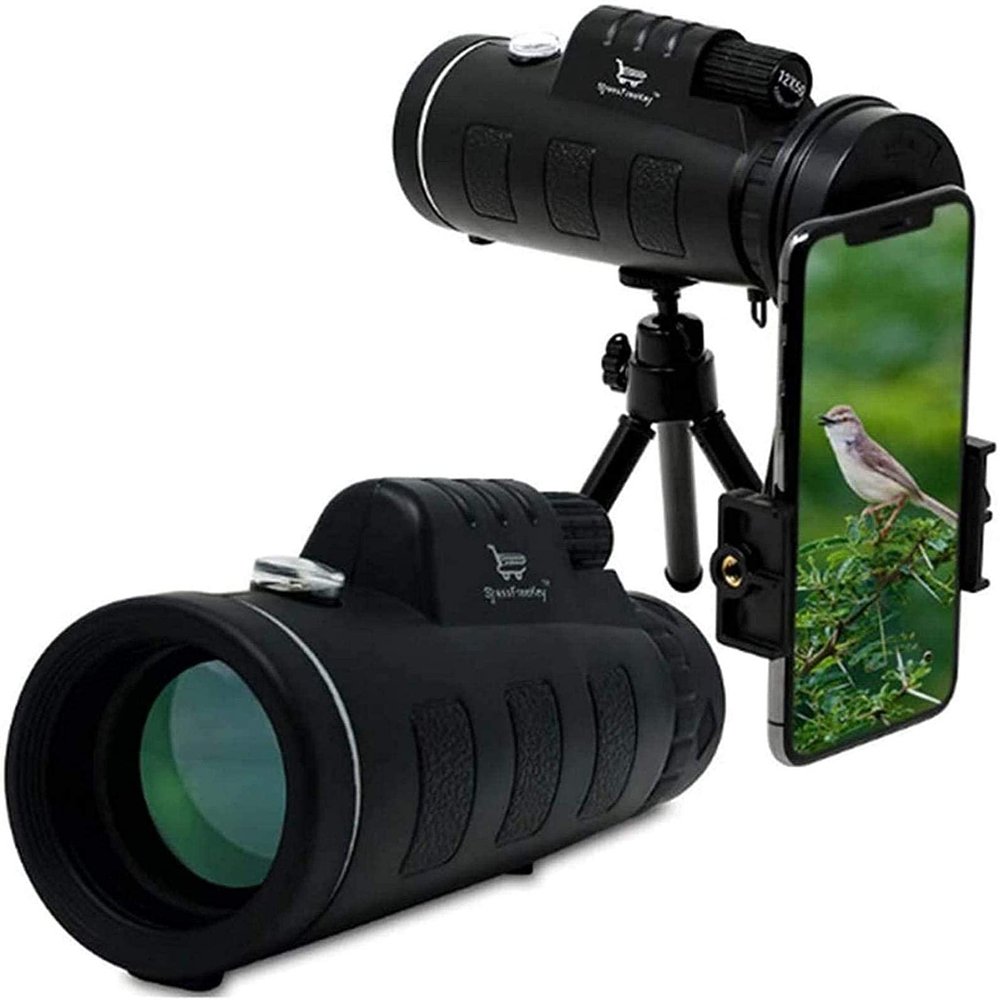 TSMBIKE Full-Field Waterproof monoculars 40X60 High Power BAK4 Prism Waterproof HD 40x Magnification Zoom Lens with Smartphone Adapter & Tripod