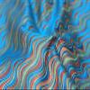 DubMag Embroidery Damask Fabric,Satin Jacquard Fabric, Geometric Wavy Lines Jacquard 90cm Wide Sold by The Meter for Garment Background Handmade(Color:red) (Color : Red) (Color : Lake Blue) view 2
