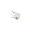 RJ22 Crimp Connectors for Flat Telephone Cables, 4P4C, Clear, 100-Pack view 1