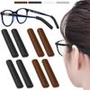 4 Pairs Silicone Glasses Ear Cushion, Eye Glasses Ear Grippers Anti Slip, Glasses Ear Grips Non Slip, Eyeglass Ear Cushions for Pain, Temple Sleeves Tips Ear Pads for Glasses Slip Preventer (BLK&BRN) view 1