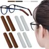 4 Pairs Silicone Glasses Ear Cushion, Eye Glasses Ear Grippers Anti Slip, Glasses Ear Grips Non Slip, Eyeglass Ear Cushions for Pain, Temple Sleeves Tips Ear Pads for Glasses Slip Preventer (BRN&Gry) view 1
