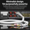 Nakamichi Excel Series 24k Gold Plated Banana Plug with (3 Feet) Speaker Cable Wire 99.9% Oxygen-Free Copper (OFC) Heavy Duty Braided in-Wall CL2 Rated - White (12AWG / 3ft / 0.9m) 2-Pack view 2