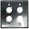 DIYTECH XLR Wall Plate Blank and XLR Panel Combo - Perfect for Professional Audio Setups in Studios, Theaters, and Conference Rooms - Easy to Install and Durable Design (4 Port Stainless Steel) view 2