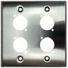 DIYTECH XLR Wall Plate Blank and XLR Panel Combo - Perfect for Professional Audio Setups in Studios, Theaters, and Conference Rooms - Easy to Install and Durable Design (4 Port Stainless Steel) view 4