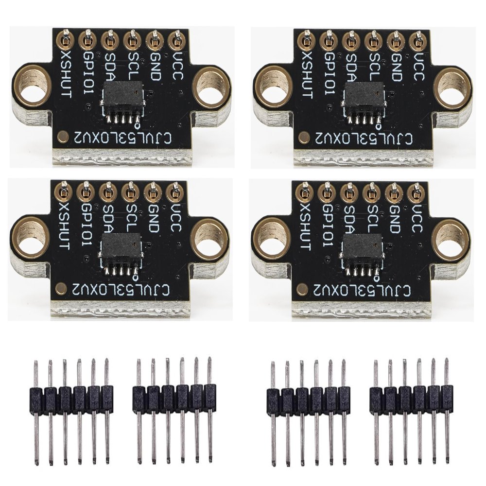 PAMEENCOS 4pcs GY-530 VL53L0X Laser Ranging Sensor ToF Ranging Time-of-Flight Ranging Sensor Module, Breakout ToF Laser Range Finder, Time-of-Flight Flight Distance Measurement Sensor, for Arduino