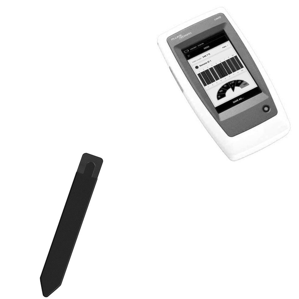 BoxWave Stylus Pouch Compatible with Fluke Networks LinkIQ Cable + - Stylus PortaPouch, Pen Stylii Holder Carrier Portable Self-Adhesive - Jet Black