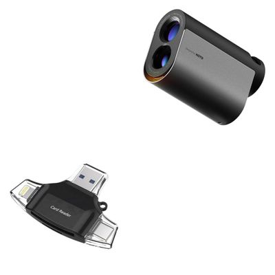 BoxWave Smart Gadget Compatible with HOTO Gold Laser Rangefinder - AllReader SD Card Reader, microSD Card Reader SD Compact USB - Jet Black
