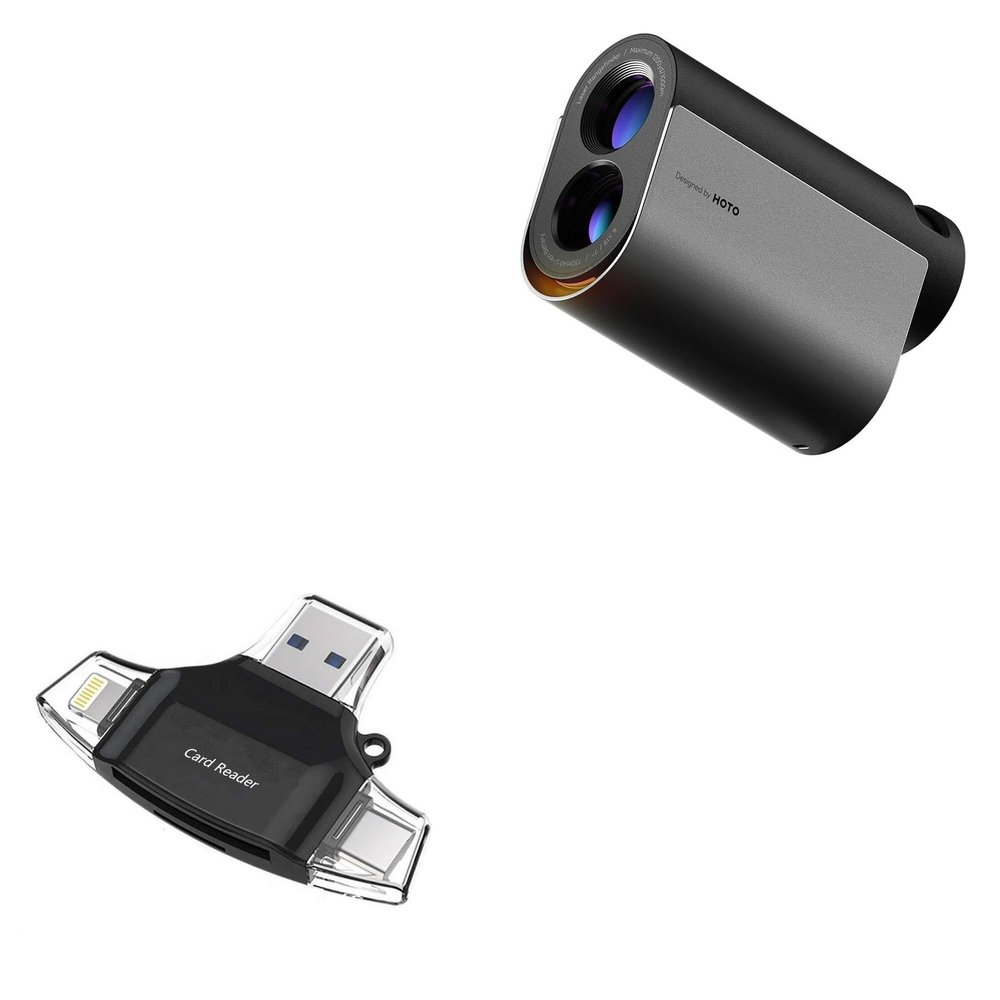 BoxWave Smart Gadget Compatible with HOTO Gold Laser Rangefinder - AllReader SD Card Reader, microSD Card Reader SD Compact USB - Jet Black