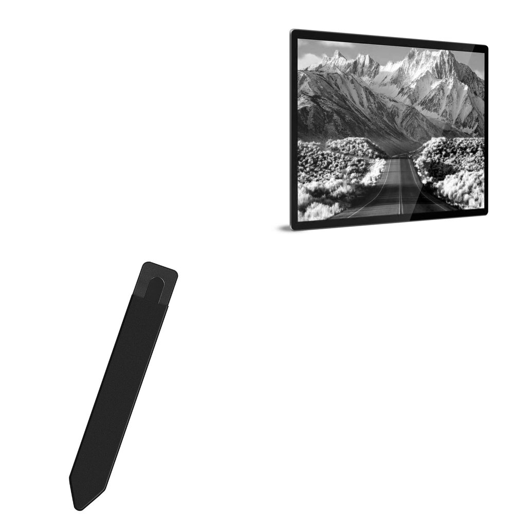 BoxWave Stylus Pouch Compatible with AYSTekMann 15.6 in Indoor Interactive LCD - Stylus PortaPouch, Pen Stylii Holder Carrier Portable Self-Adhesive - Jet Black