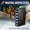 TRENDnet 5-Port Industrial Gigabit DIN-Rail Mini Switch, TI-GLC50, 5 x Gigabit Ports, Extreme Temperature IP30 Rated, 10Gbps Switch Capacity, Black view 4
