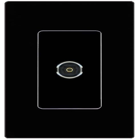 RiteAV TOSLINK Wall Plate Screwless Frame [Black]