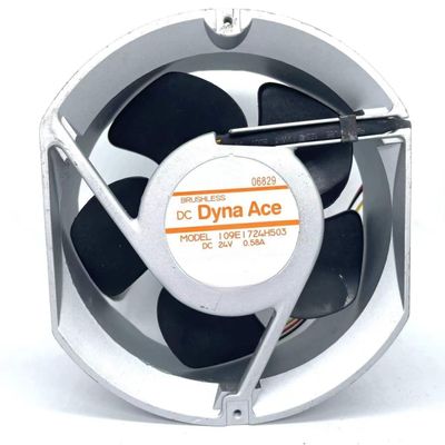 109E1724H503 DC24V 0.58A 172x150x51mm 172mm 3-Wire Aluminum Frame Cooling Fan