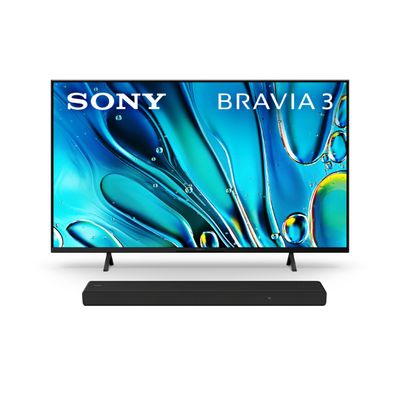 Sony 43 Inch 4K Ultra HD TV BRAVIA 3 LED Smart Google TV HT-A3000 3.1ch Dolby Atmos Soundbar Surround Sound Home Theater
