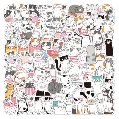100pcs Cat Stickers for Mobile Phone Water Bottle Computer Tablet, Laptop Decoration Waterproof Cute Cat Stickers Gift for Kids Birthday Party (200pcs Stickers)