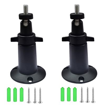 Camera Universal Mounting Bracket,Adjustable Wall Metal Bracket,Compatible with Arlo Pro/Pro2/Pro3/Pro4/Ultra 2,Compatible with Blink Outdoor/Indoor/XT/XT2/Mini Cam,ect. (2 Pcs Black,)