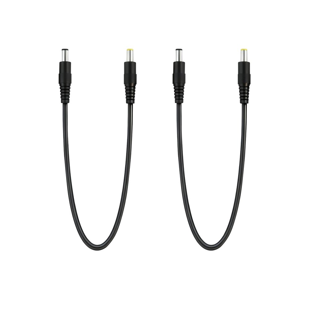 IMIYORE 1.6ft 5.5x2.1mm to 5.5x2.5mm Male to Male 12V DC Power Extension Cord for LED Strip Lights CCTV Security Cameras 2pcs