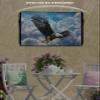 Outdoor TV Cover Waterproof Weatherproof 70 to 75 Inch, Eagle Flying Blue Sky Clouds Wings Eagle Animal Outside TV Covers with Zipper Flap, TV Screen Protectors for LED LCD OLED Television view 3