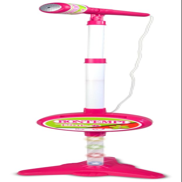 Bontempi | MP3Stage Mic - Stage Microphone with MP3 Connection for Versatile Performance, with Bright Effects and Smartphone Holder, Pink, 41 x 19.5 x 6.3 cm