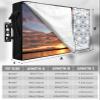 Singingin Outdoor TV Cover Waterproof Weatherproof 52 to 55 Inch, Abstract Geometric Teal Orange Gradient China Outside TV Covers with Zipper Flap, TV Screen Protectors for LED LCD OLED Television view 2