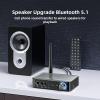 MOREGAX 5.1 Bluetooth Audio Receiver Transmitter for Stereo/Speaker/Wired Speaker/Home Music Streaming Stereo Audio Adapter, Supports 3.5mm AUX, RCA, Coaxial, 6.5mm Microphone, USB, TF Card Playback view 4
