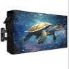 Outdoor TV Cover Waterproof Weatherproof 70 to 75 Inch, Abstract Ocean Sea Turtle in Starry Night Outside TV Covers with Zipper Flap, TV Screen Protectors for LED LCD OLED Television view 1