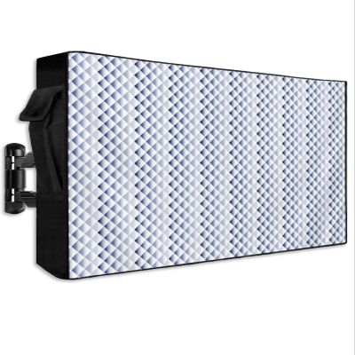 Singingin Outdoor TV Cover Waterproof Weatherproof 60 to 65 Inch, Purple Gray Gradient Geometric Color Block Outside TV Covers with Zipper Flap, TV Screen Protectors for LED LCD OLED Television