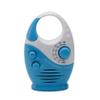 LGRFUXIN Waterproof Shower Radio, 3V 0.5W Adjustable Volume Shower AM FM Button Speaker Portable Bathroom Shower Speakers Wireless Radio with Top Handle,Blue view 1