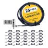 StarTech.com 25-Pack Universal Laptop Lock 6.6ft (2m), Serialized Security Cable, Compatible with Noble Wedge/Nano/K-Slot, TAA view 1