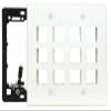 DIYTECH Keystone Wall Plate, 2 Gang Keystone Wall Plate, 12 Port Keystone Jack Wall Plate, Supports Keystone Jack or Modular Inserts, In Wall Patch Panel, w/Mounting Bracket - White view 1