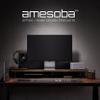 amesoba Walnut DualTier Monitor Stand for Modern Desk Setup  Minimalist Wooden Riser Shelf for Dual Monitors, Laptops, Home Office Aesthetic (Dark Walnut, Large) view 3
