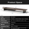 amesoba Walnut DualTier Monitor Stand for Modern Desk Setup  Minimalist Wooden Riser Shelf for Dual Monitors, Laptops, Home Office Aesthetic (Dark Walnut, Large) view 4