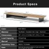 amesoba White Oak DualTier Ergonomic Desk Setup  Modern Wooden Monitor Stand & Workspace Riser, Home Office & Minimalist Aesthetic (White Oak, Large) view 4