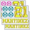 Custom Baseball Helmet Sticker Set - Includes Personalized Decals for Baseball Bats, Softball Bats, Sports Helmets, Bat Knobs and More (Softball Color) view 1