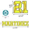 Custom Baseball Helmet Sticker Set - Includes Personalized Decals for Baseball Bats, Softball Bats, Sports Helmets, Bat Knobs and More (Softball Color) view 3