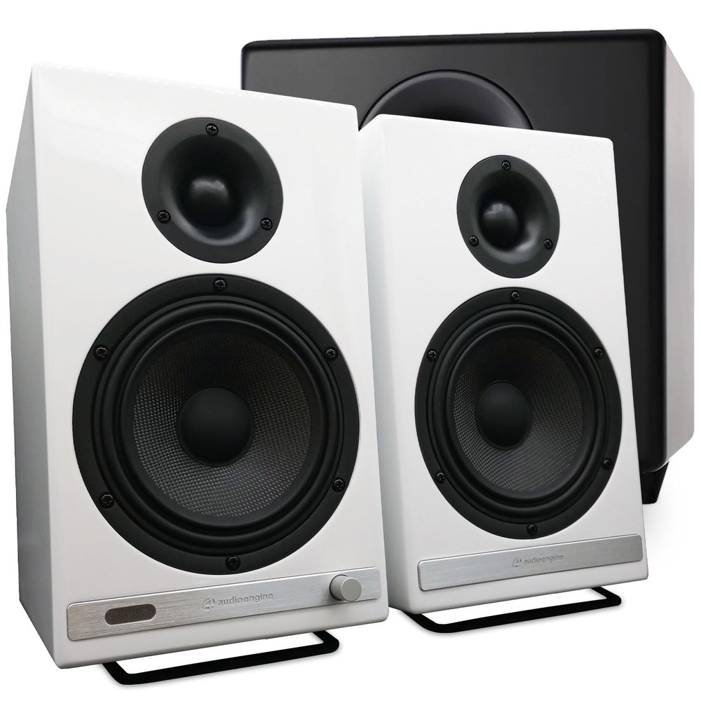 Audioengine HD6 Premium Powered Bookshelf Speakers | 150W Audiophile-Grade Bluetooth 5.0 Speakers with aptX HD | 24-Bit DAC | Real Wood Veneer